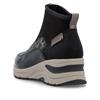 Rieker Front Zip Wedge Ankle Boot - Black Leopard